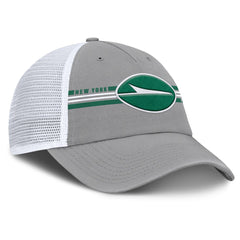 New York Jets Singleback Trucker Adjustable Hat Gray