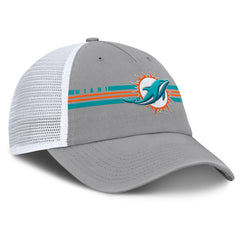 Miami Dolphins Singleback Trucker Adjustable Hat Gray