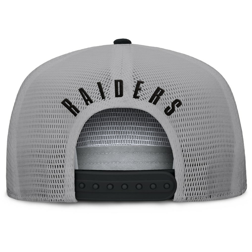 Las Vegas Raiders Edge Rush Trucker Adjustable Hat Black/Gray