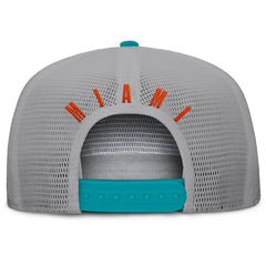 Miami Dolphins Edge Rush Trucker Adjustable Hat Aqua/Gray