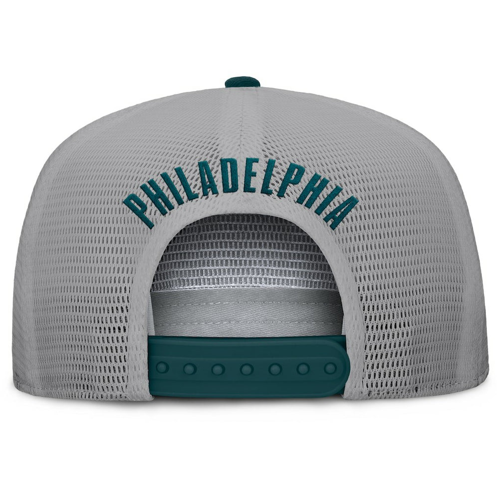 Philadelphia Eagles Edge Rush Trucker Adjustable Hat Midnight Green/Gray