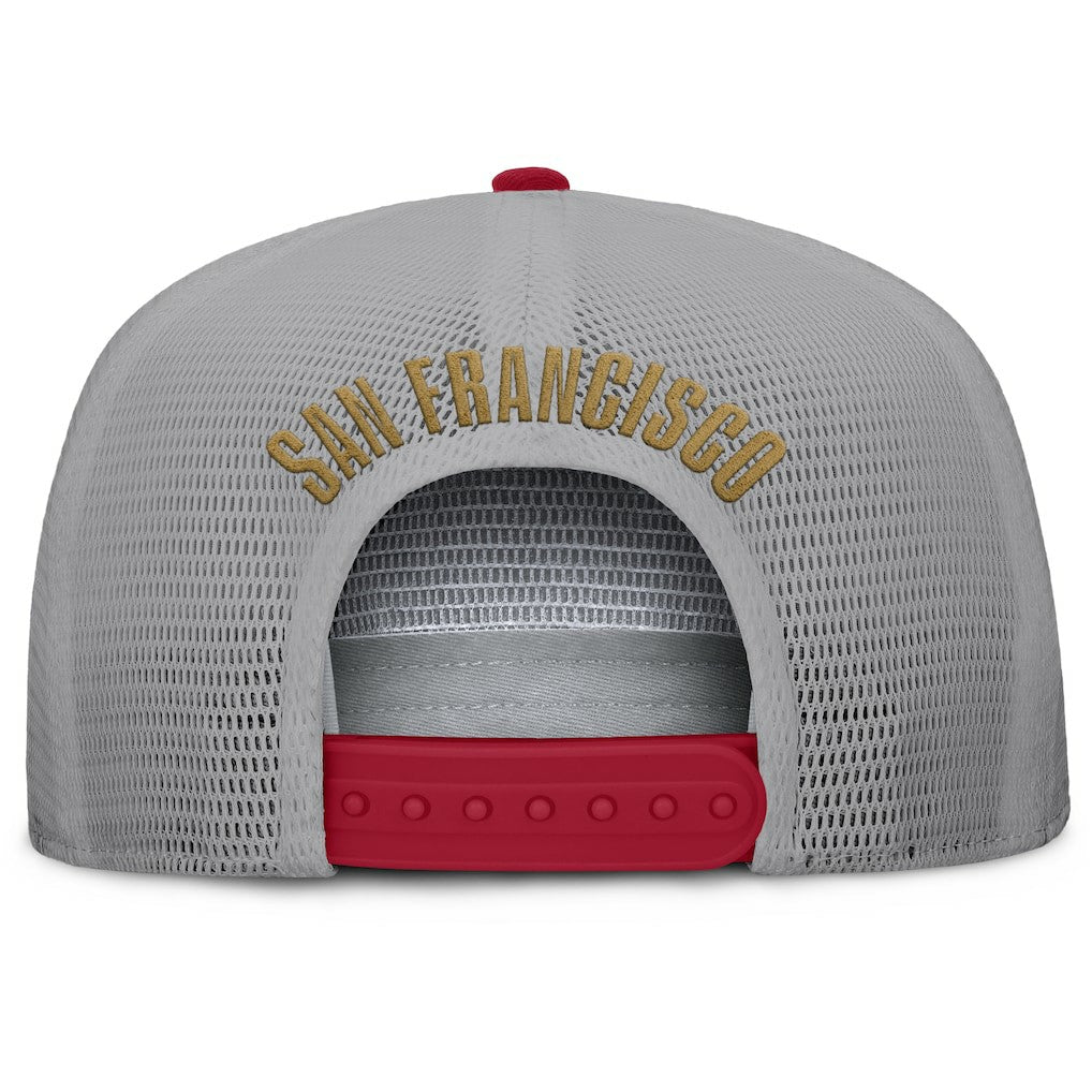 San Francisco 49ers Edge Rush Trucker Adjustable Hat Scarlet/Gray