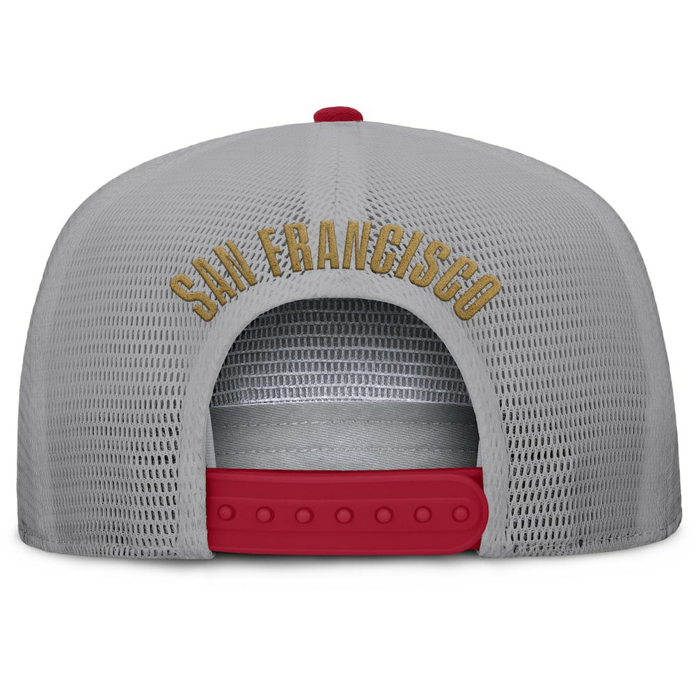 San Francisco 49ers Edge Rush Trucker Adjustable Hat Scarlet/Gray