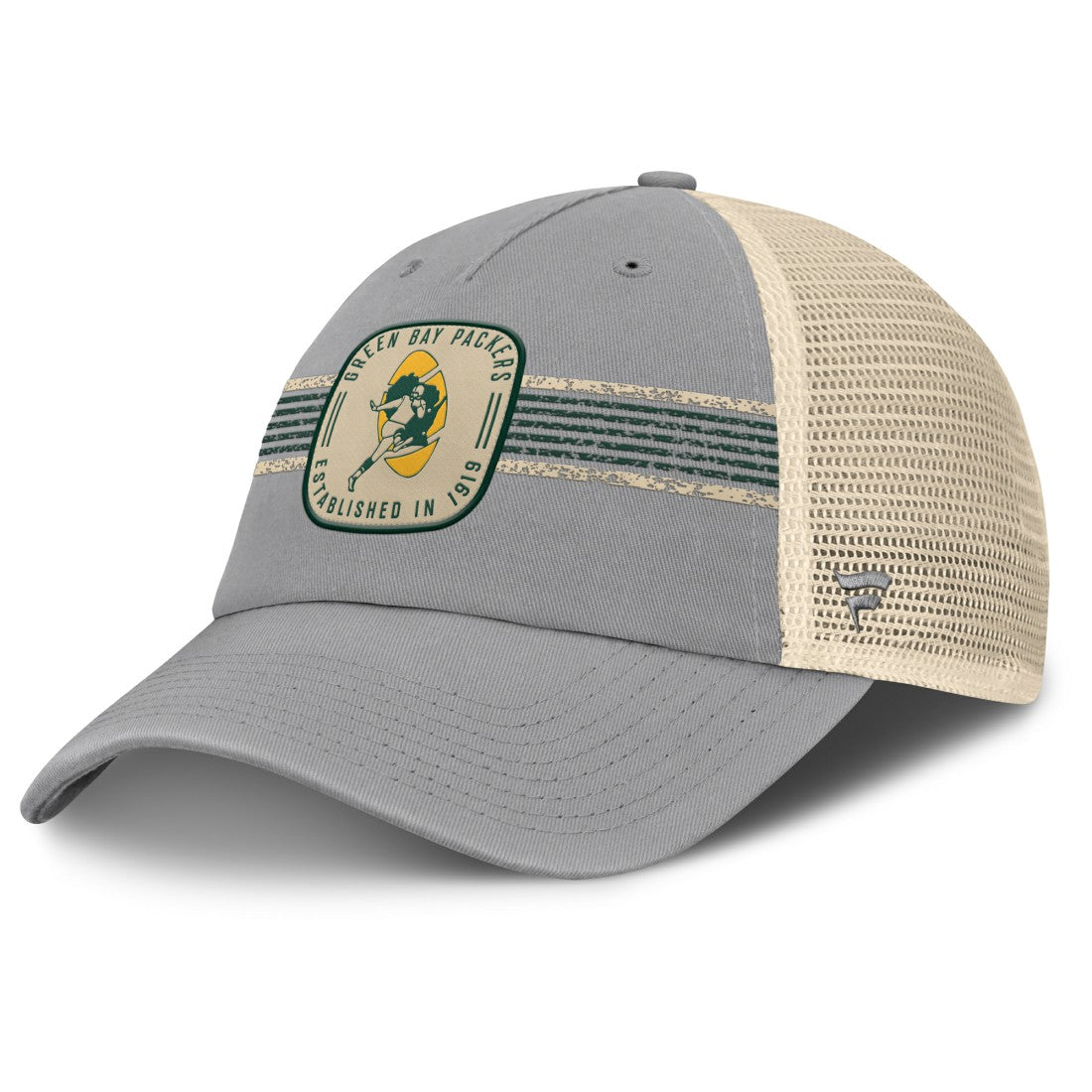 Green Bay Packers Heritage Bootleg Trucker Adjustable Hat Gray