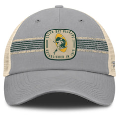 Green Bay Packers Heritage Bootleg Trucker Adjustable Hat Gray