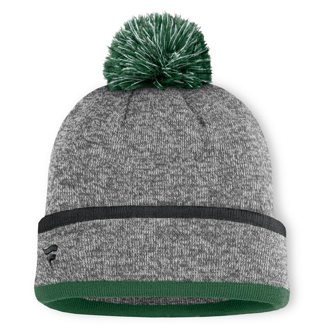 New York Jets Motion Cuffed Knit Hat with Pom Heather Gray