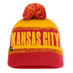 Kansas City Chiefs Play Action Cuffed Knit Hat with Pom Red/Gold