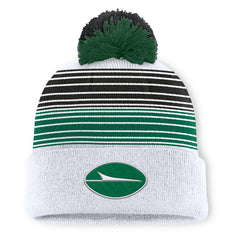 New York Jets Ghost Cuffed Knit Hat with Pom White