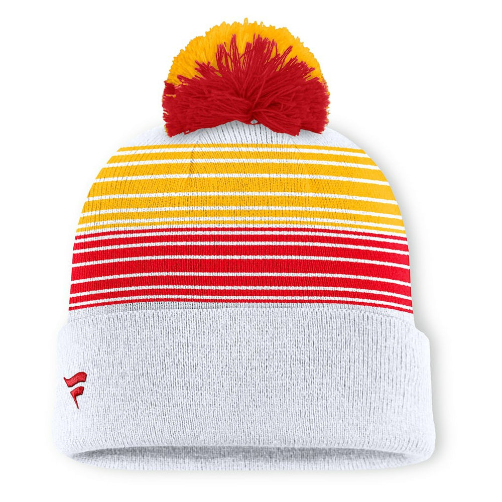 Kansas City Chiefs Ghost Cuffed Knit Hat with Pom White