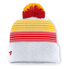 Kansas City Chiefs Ghost Cuffed Knit Hat with Pom White