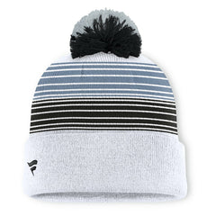 Las Vegas Raiders Ghost Cuffed Knit Hat with Pom White