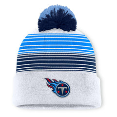 Tennessee Titans Ghost Cuffed Knit Hat with Pom White