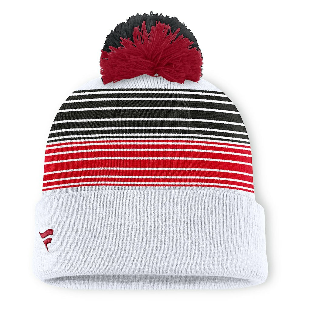 San Francisco 49ers Ghost Cuffed Knit Hat with Pom White