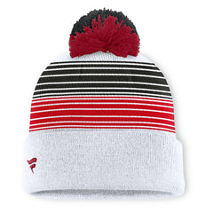 San Francisco 49ers Ghost Cuffed Knit Hat with Pom White