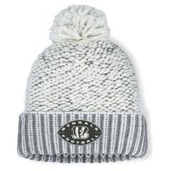 Cincinnati Bengals Women's Pro Set Cuffed Knit Hat with Pom Heather Gray