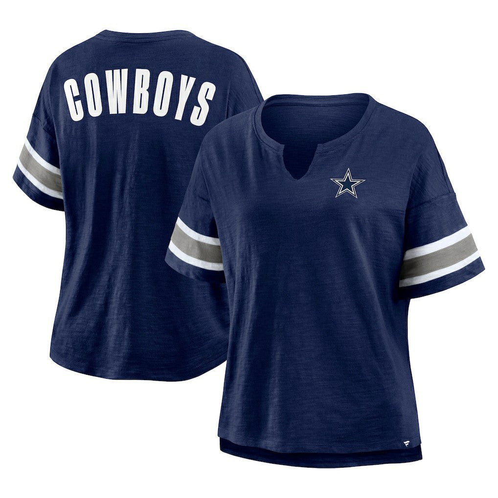 Dallas Cowboys Women's Redzone Curl Route T-Shirt Navy