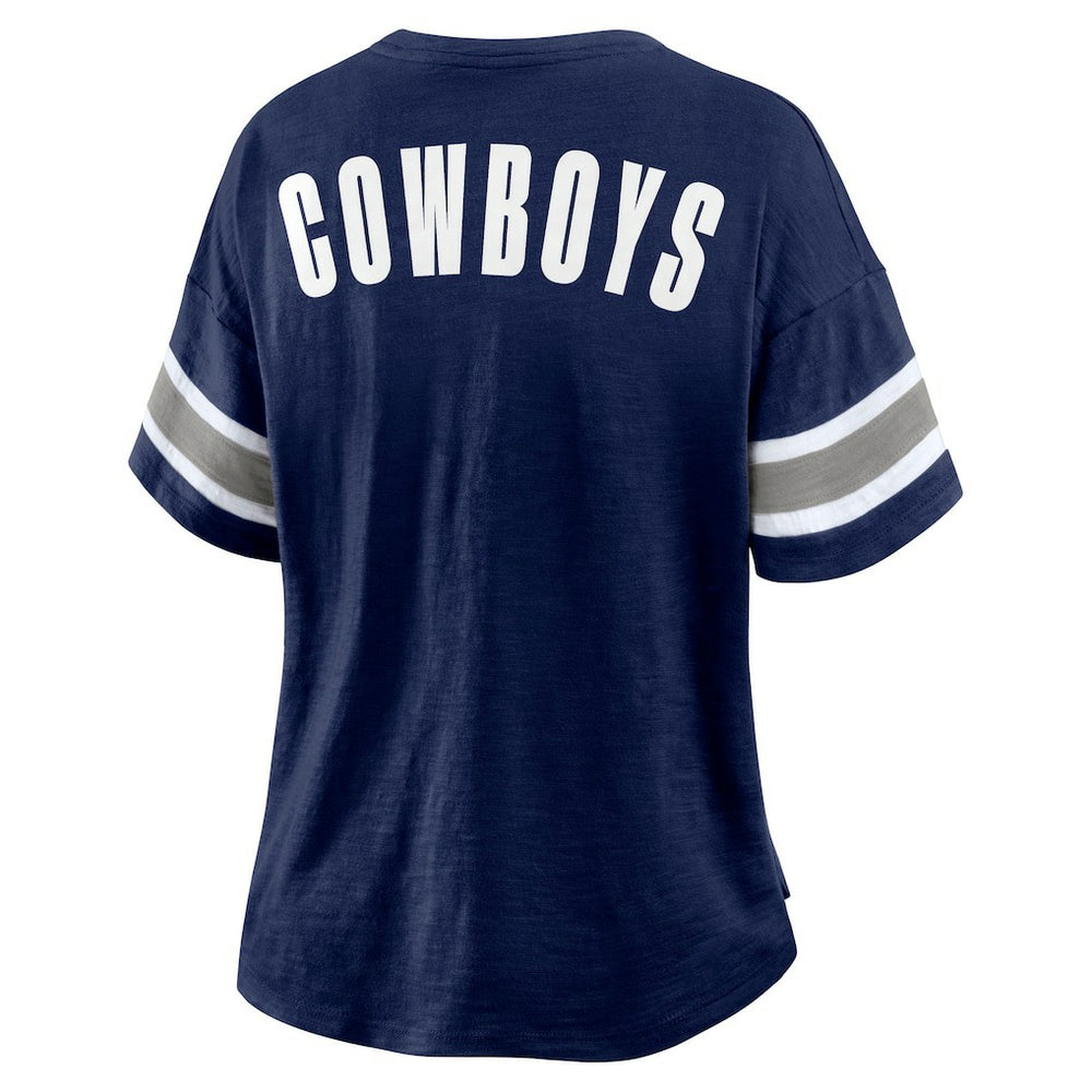 Dallas Cowboys Women's Redzone Curl Route T-Shirt Navy
