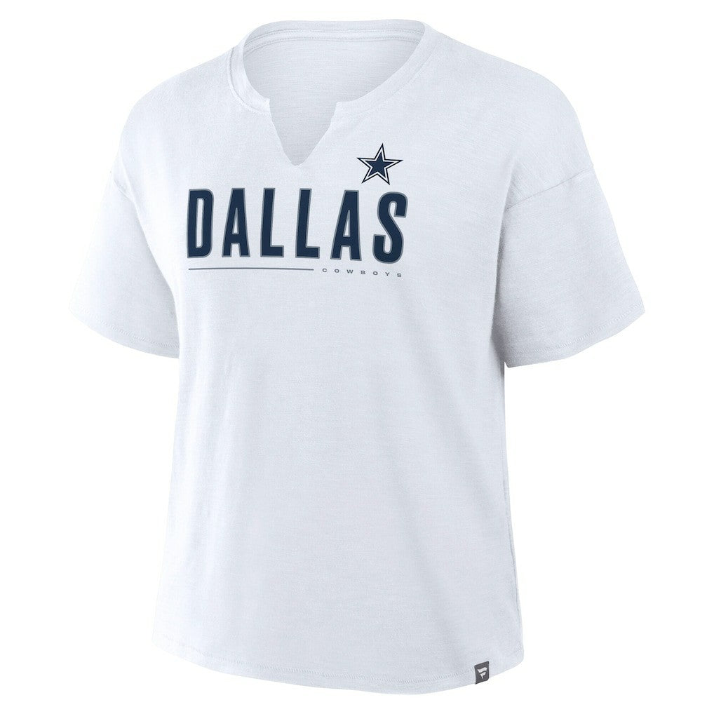 Dallas Cowboys Women's Redzone Slub Boxy T-Shirt White