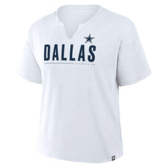 Dallas Cowboys Women's Redzone Slub Boxy T-Shirt White