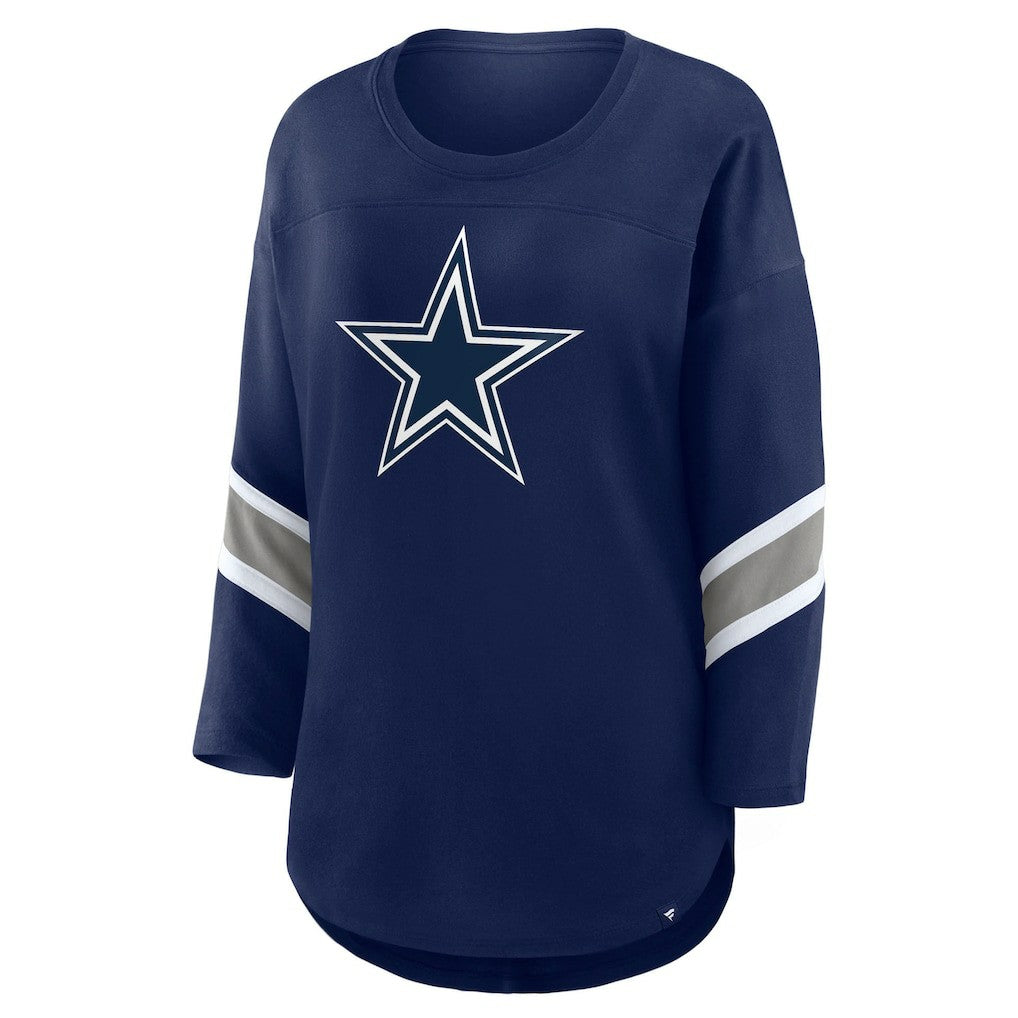Dallas Cowboys Women's Redzone 3/4-Sleeve T-Shirt Navy