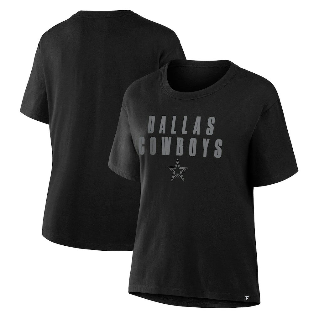 Dallas Cowboys Women's Blackout Kneel Down Legacy T-Shirt Black
