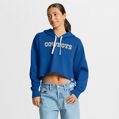 Dallas Cowboys Women's Oversized Hometown Heritage Cropped Hoodie Royal