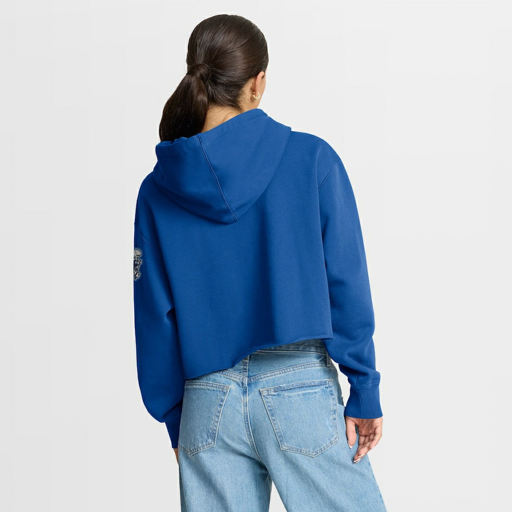 Dallas Cowboys Women's Oversized Hometown Heritage Cropped Hoodie Royal