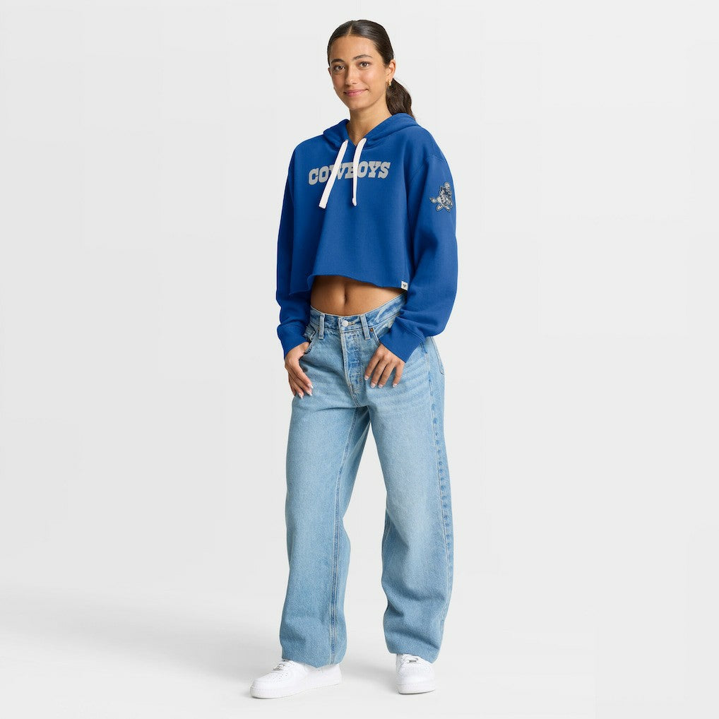 Dallas Cowboys Women's Oversized Hometown Heritage Cropped Hoodie Royal