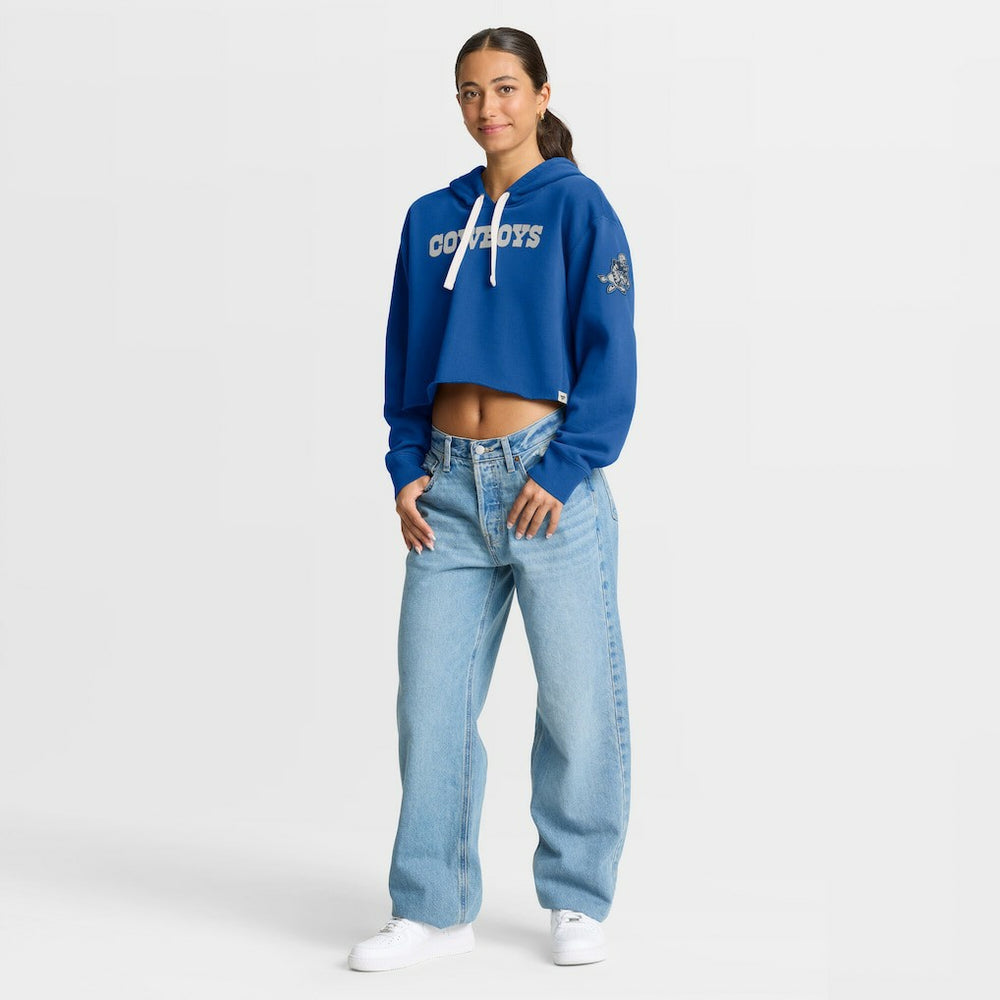 Dallas Cowboys Women's Oversized Hometown Heritage Cropped Hoodie Royal