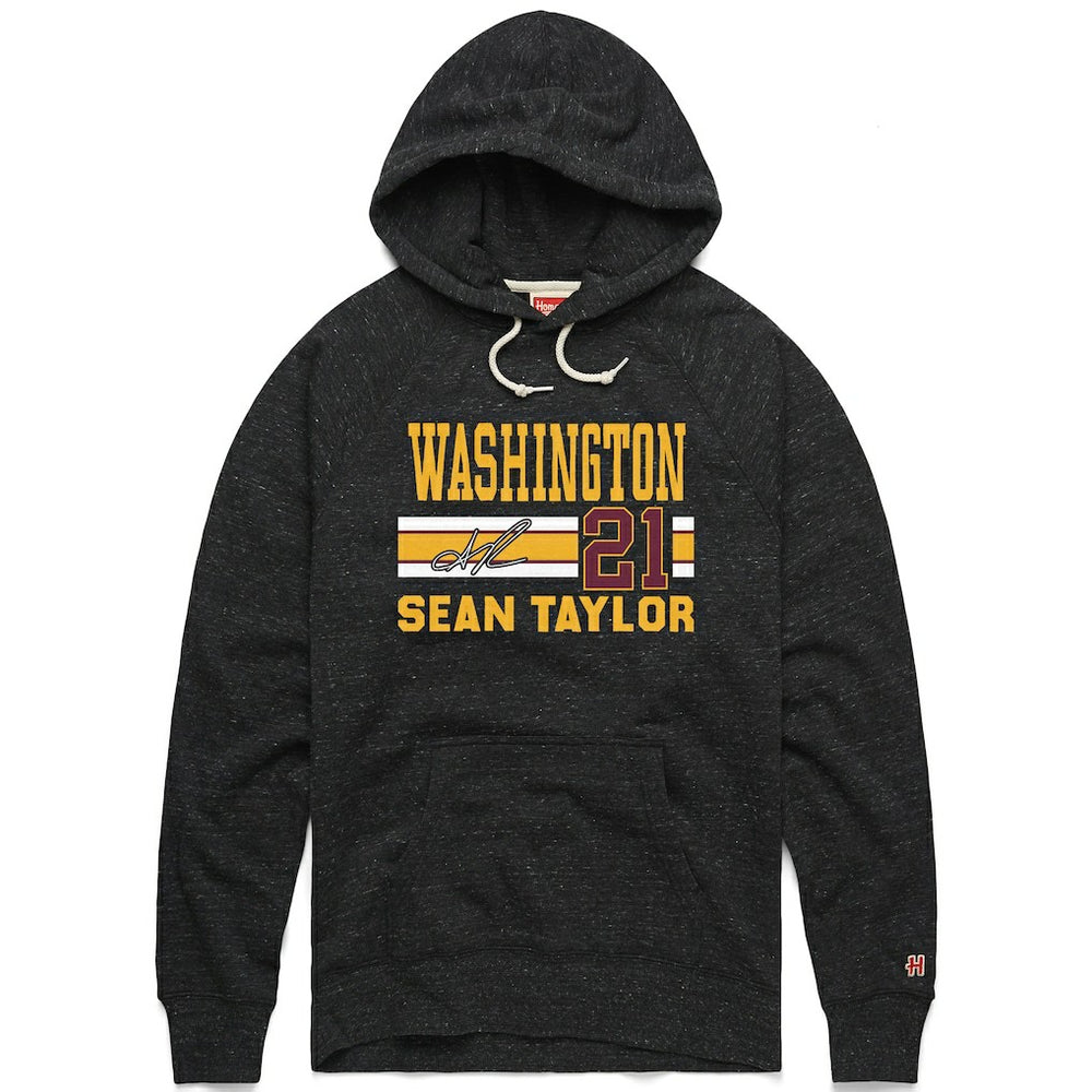 Sean Taylor Washington Commanders Homage Unisex Name & Number Tri-Blend Pullover Hoodie Charcoal