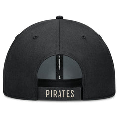 Pittsburgh Pirates Nike Statement Club Performance Adjustable Hat - Black/Natural Hats