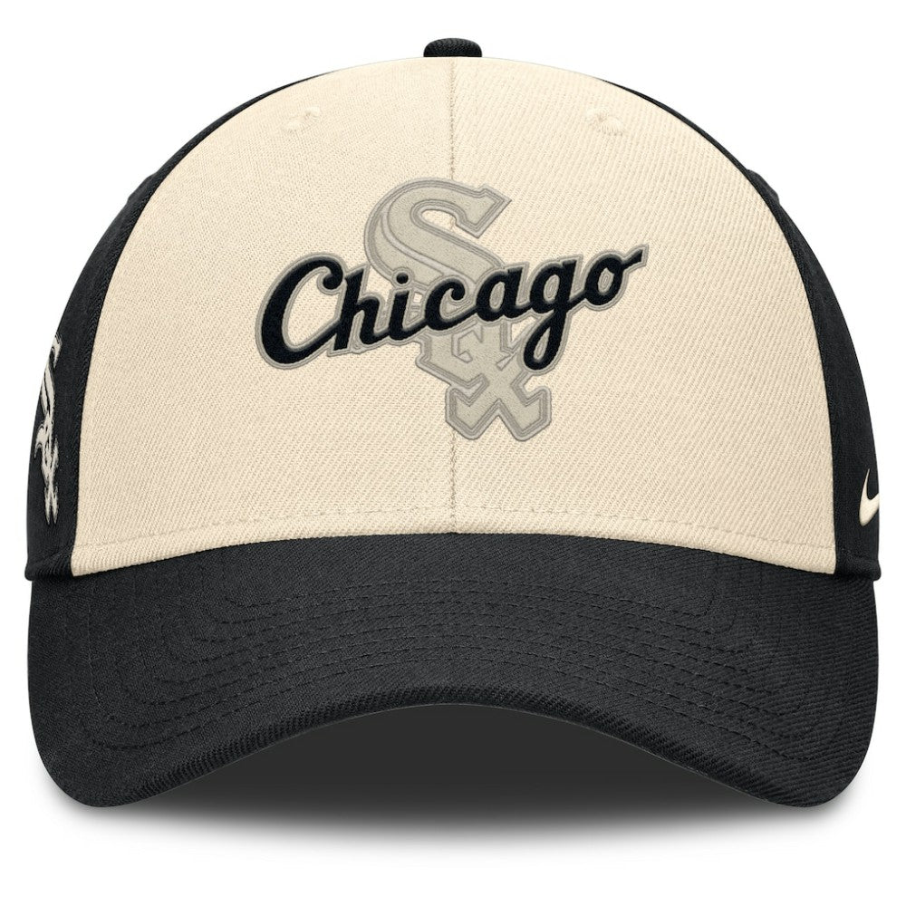 Chicago White Sox Nike Statement Club Performance Adjustable Hat - Black/Natural Hats