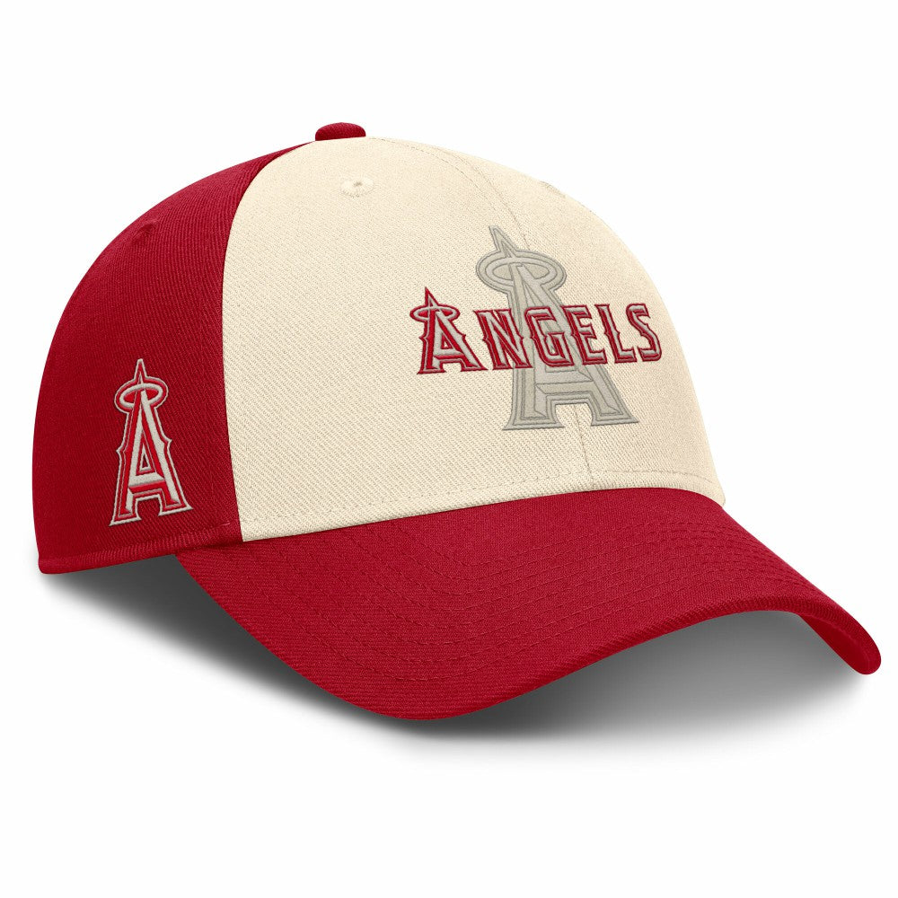 Los Angeles Angels Nike Statement Club Performance Adjustable Hat - Red/Natural Hats