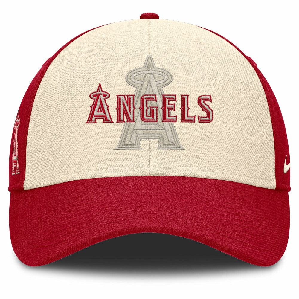 Los Angeles Angels Nike Statement Club Performance Adjustable Hat - Red/Natural Hats