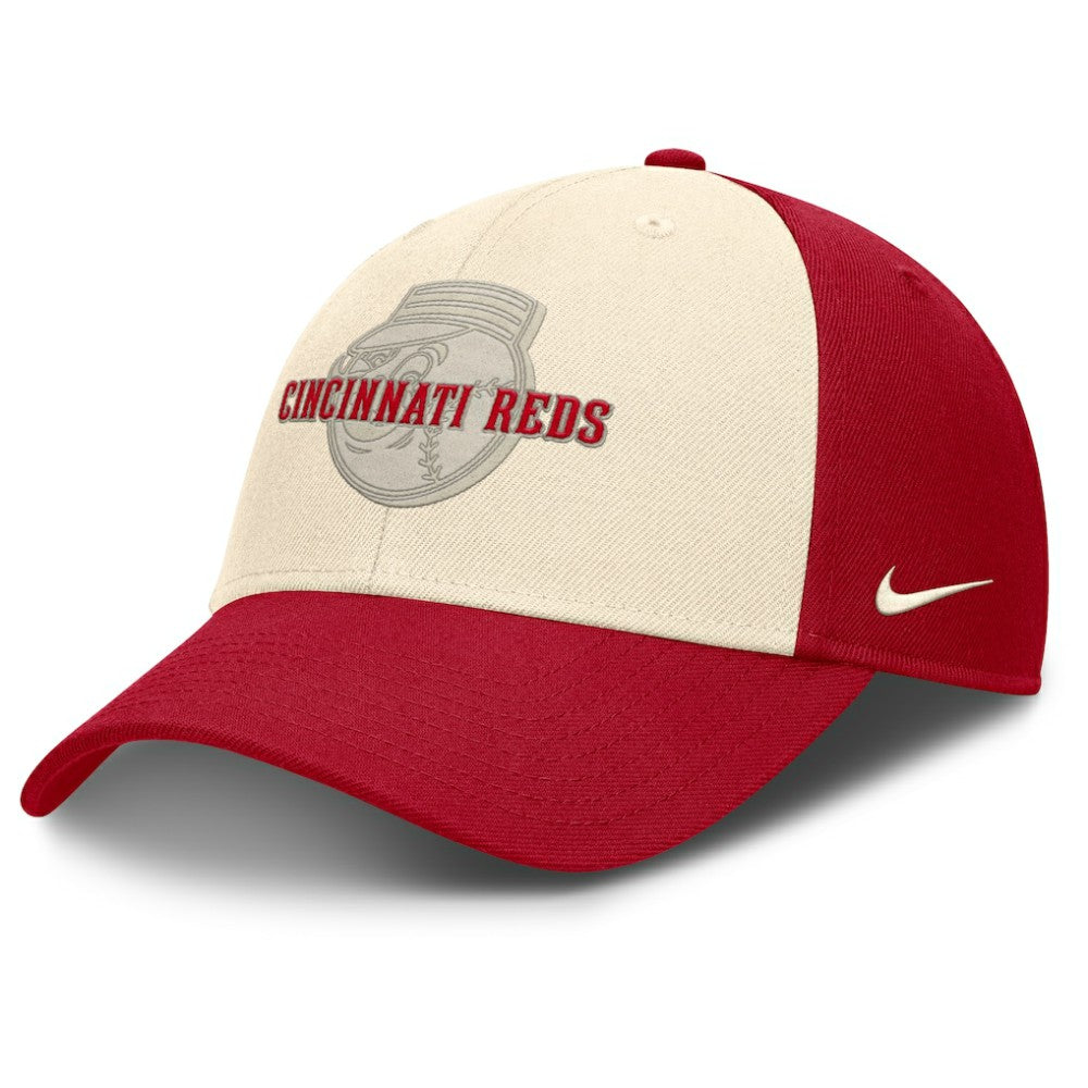 Cincinnati Reds Nike Statement Club Performance Adjustable Hat - Red/Natural Hats
