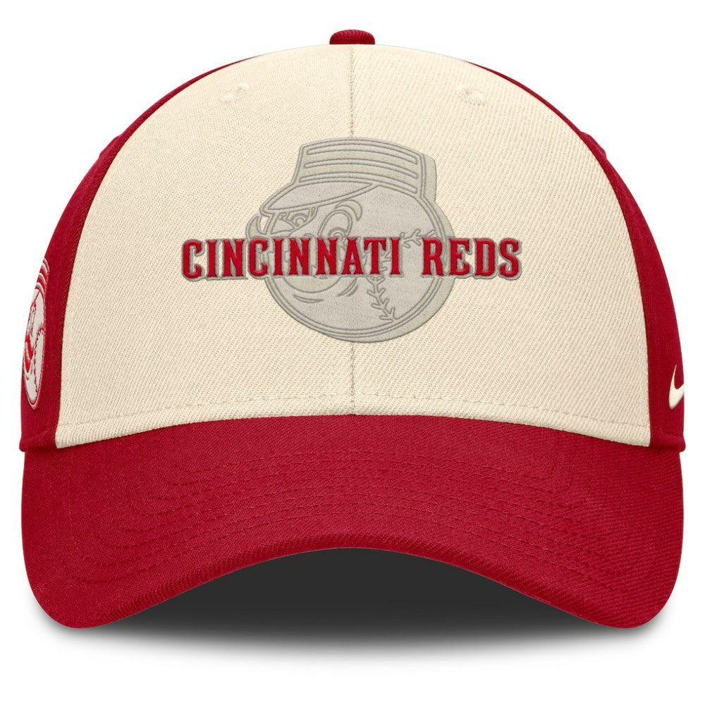 Cincinnati Reds Nike Statement Club Performance Adjustable Hat - Red/Natural Hats