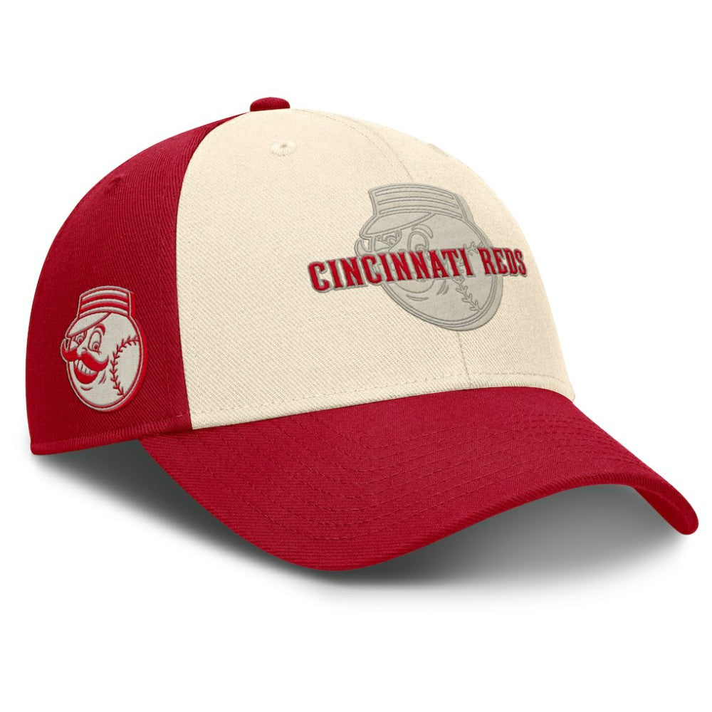 Cincinnati Reds Nike Statement Club Performance Adjustable Hat - Red/Natural Hats