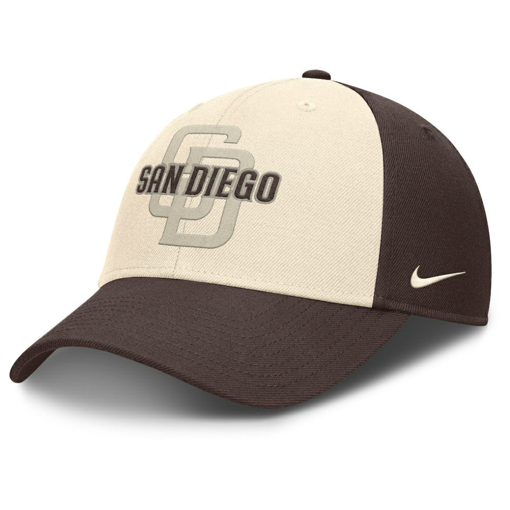 San Diego Padres Nike Statement Club Performance Adjustable Hat - Brown/Natural Hats