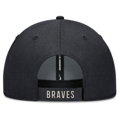 Atlanta Braves Nike Statement Club Performance Adjustable Hat - Navy/Natural Hats