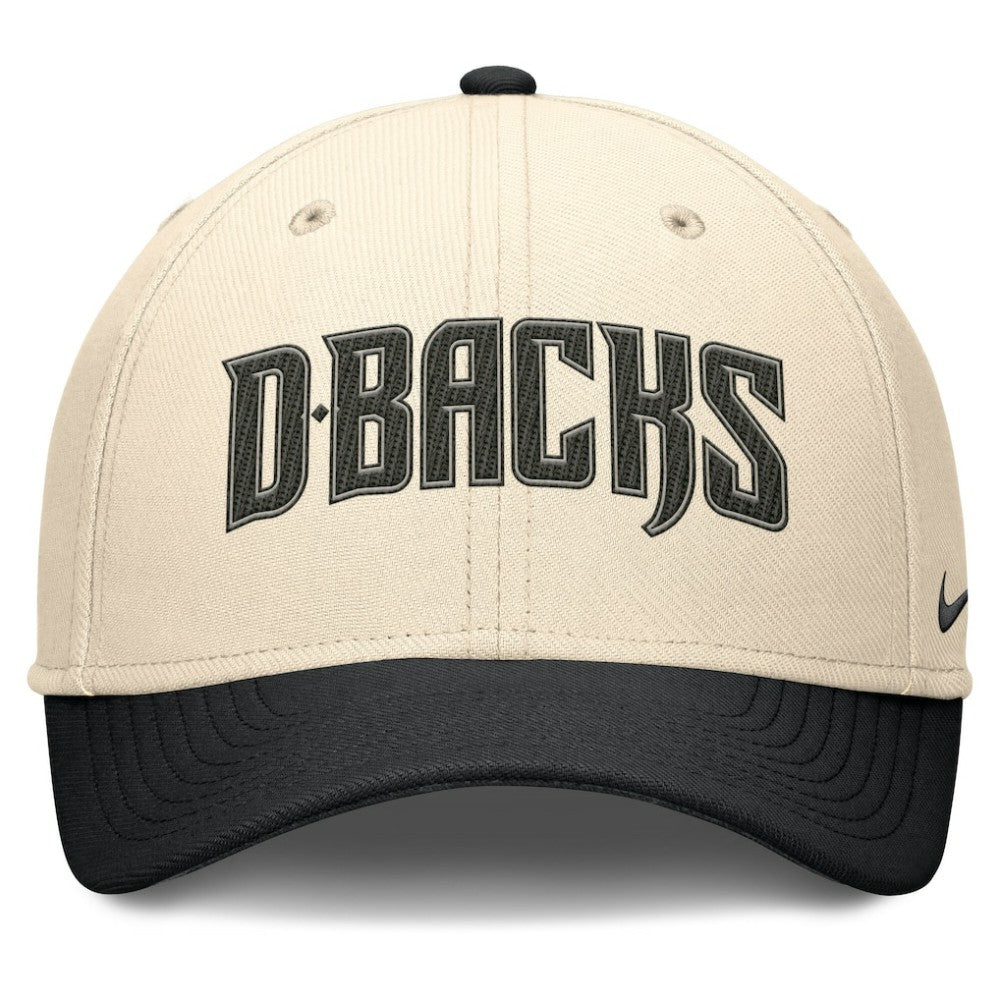 Arizona Diamondbacks Nike Statement Rise Performance Flex Hat - Natural/Black Hats