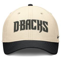 Arizona Diamondbacks Nike Statement Rise Performance Flex Hat - Natural/Black Hats