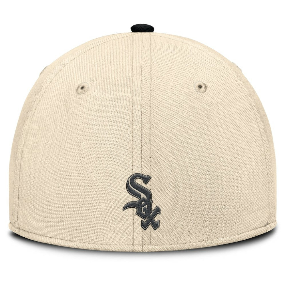 Chicago White Sox Nike Statement Rise Performance Flex Hat - Natural/Black Hats