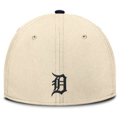 Detroit Tigers Nike Statement Rise Performance Flex Hat - Natural/Navy Hats