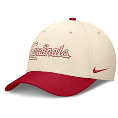 St. Louis Cardinals Nike Statement Rise Performance Flex Hat - Natural/Red Hats