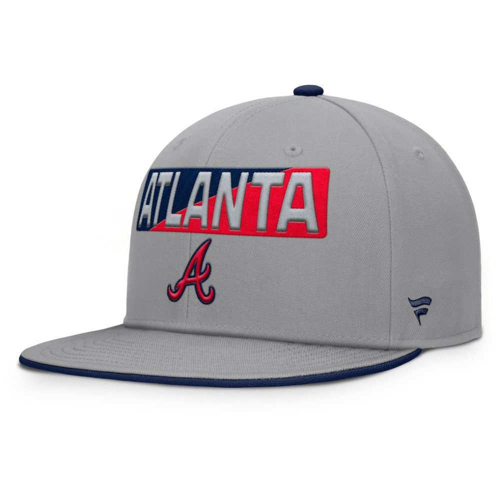 Atlanta Braves Fanatics Punchout Snapback Hat - Gray Hats
