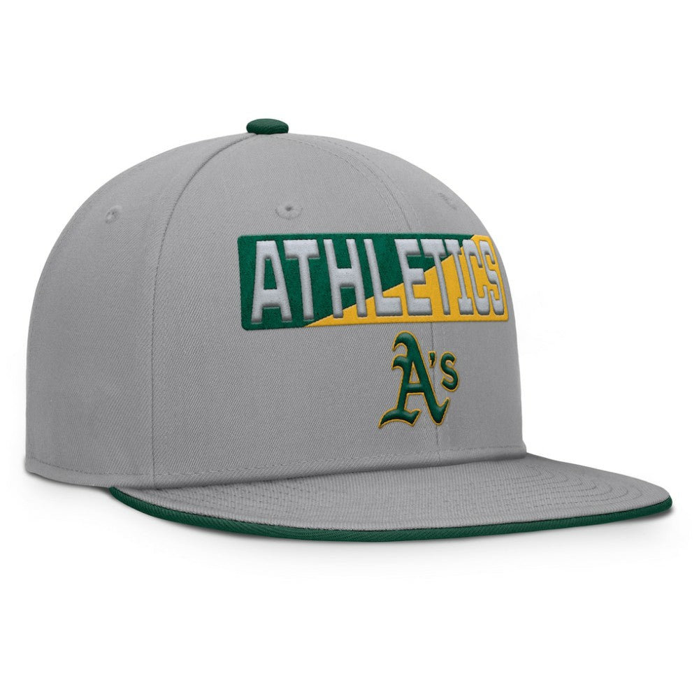 Athletics Fanatics Punchout Snapback Hat - Gray Hats