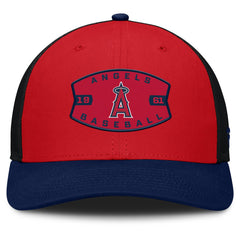 Los Angeles Angels Fanatics Cutoff Adjustable Trucker Hat - Red/Navy Hats