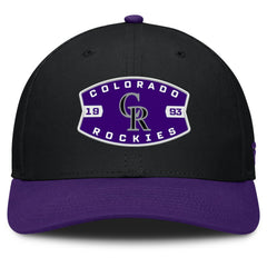 Colorado Rockies Fanatics Cutoff Adjustable Trucker Hat - Black/Purple Hats