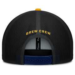 Milwaukee Brewers Fanatics Cutoff Adjustable Trucker Hat - Navy/Gold Hats