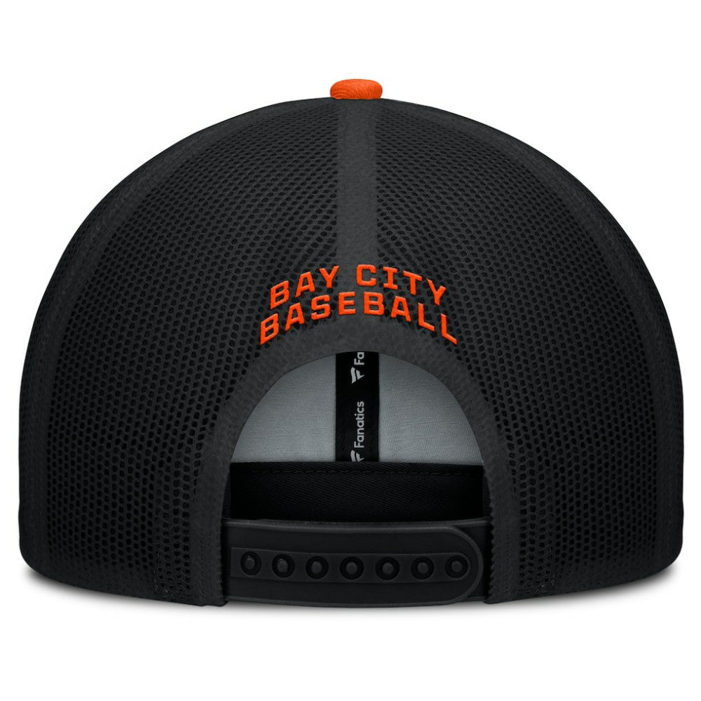 San Francisco Giants Fanatics Cutoff Adjustable Trucker Hat - Black/Orange Hats